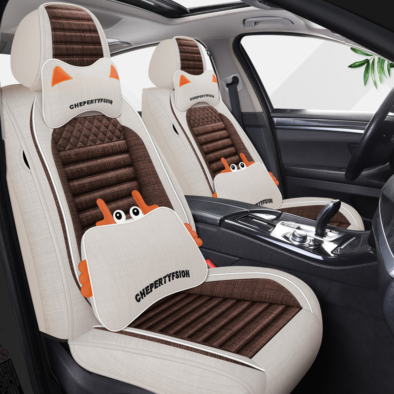 CNWAGNER Funda de cuero universal para asiento de automóvil para automóvil Cojín para asiento completo