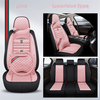 CNWAGNER Funda de asiento de coche de lino de cuero para automóvil Cojín de asiento completo